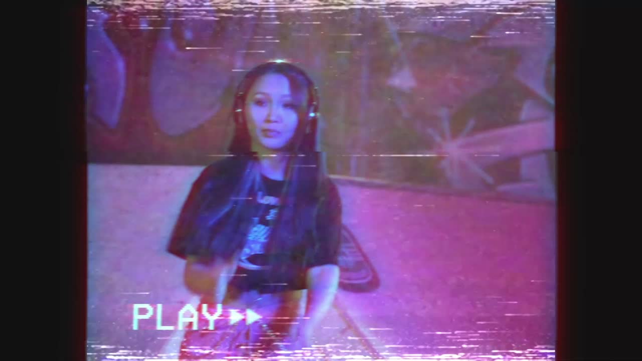 Various scenes with VHS effect