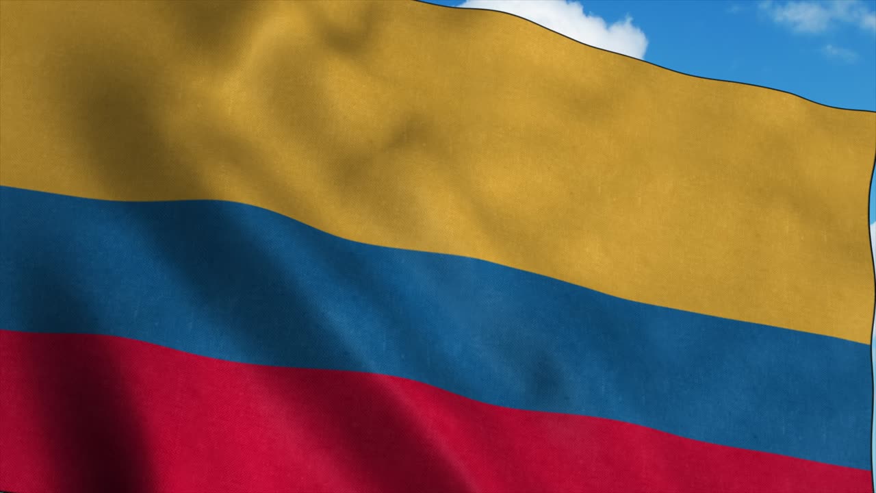 コロンビアの風に振り回される青い空の背景 4k