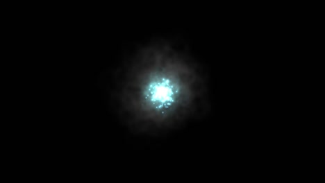 fuego abstracto y humo en pantalla negra