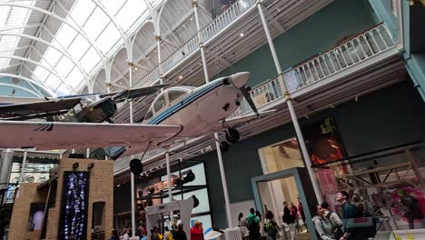 vintage aircraft on display at a museum