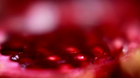 macro close-up of pomegranate fruit seeds-2