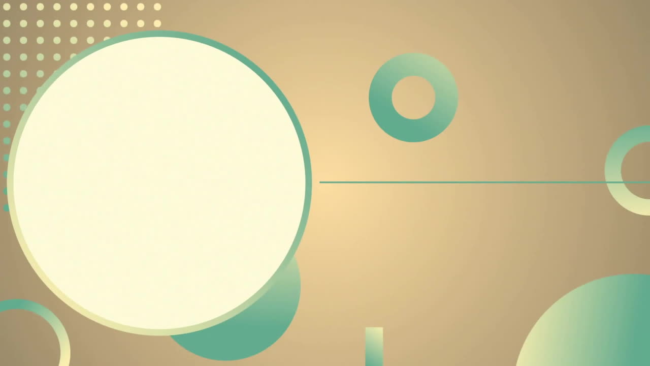 Animation of vibrant abstract shapes moving on yellow background