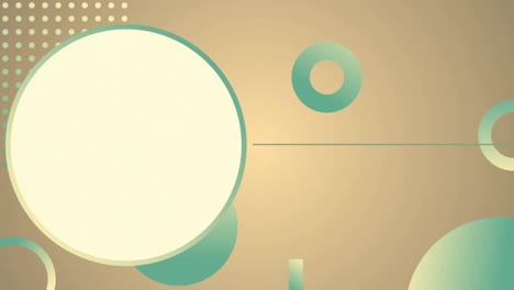 animation of vibrant abstract shapes moving on yellow background