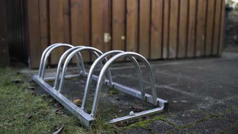 bicycle-is-pushed-into-bicycle-stand