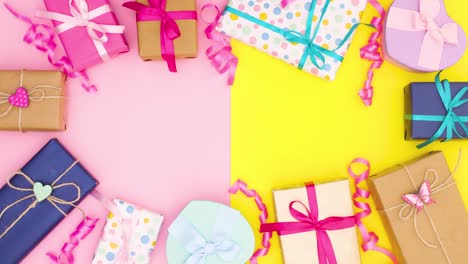 gifts making frame. stop motion