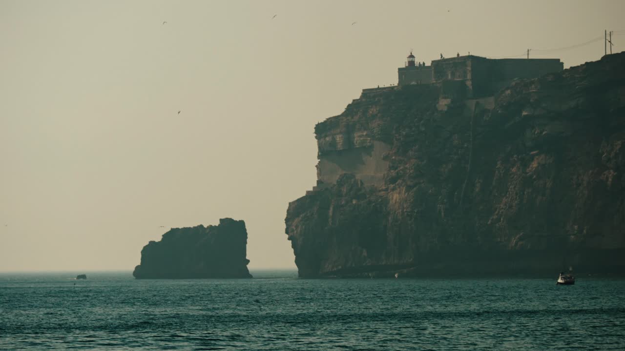 Lighthouse on a Dramatic Cliff overlooking the Ocean