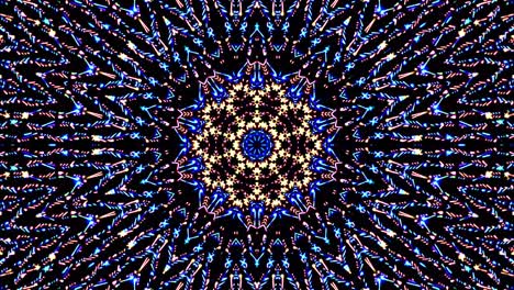 beautiful abstract kaleidoscope that shines, a radiant light that regulates the subtle movements