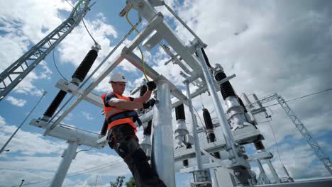 construction of a transformer substation