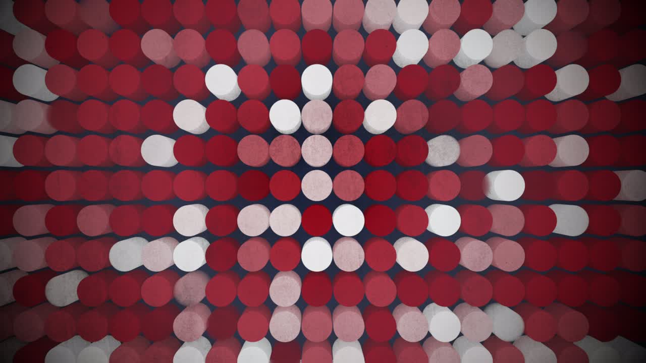 Small abstract red and white dots pattern