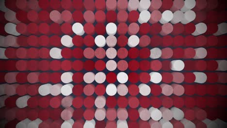 small abstract red and white dots pattern