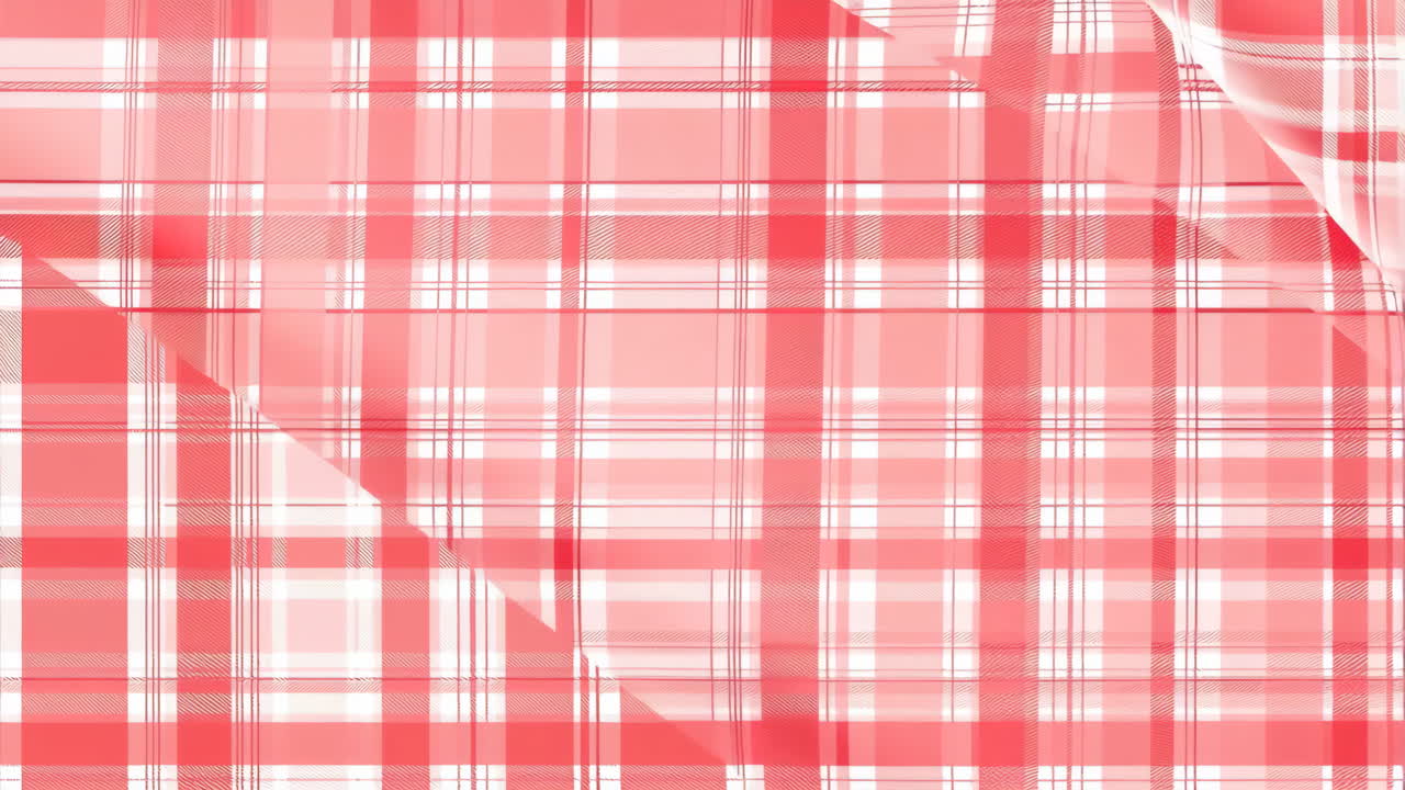 Red and White Plaid Fabric Pattern Background