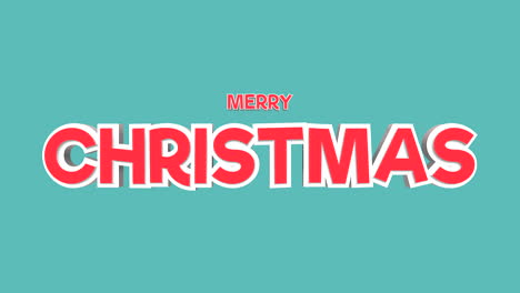 Cartoon-Merry-Christmas-text-on-a-vibrant-blue-gradient