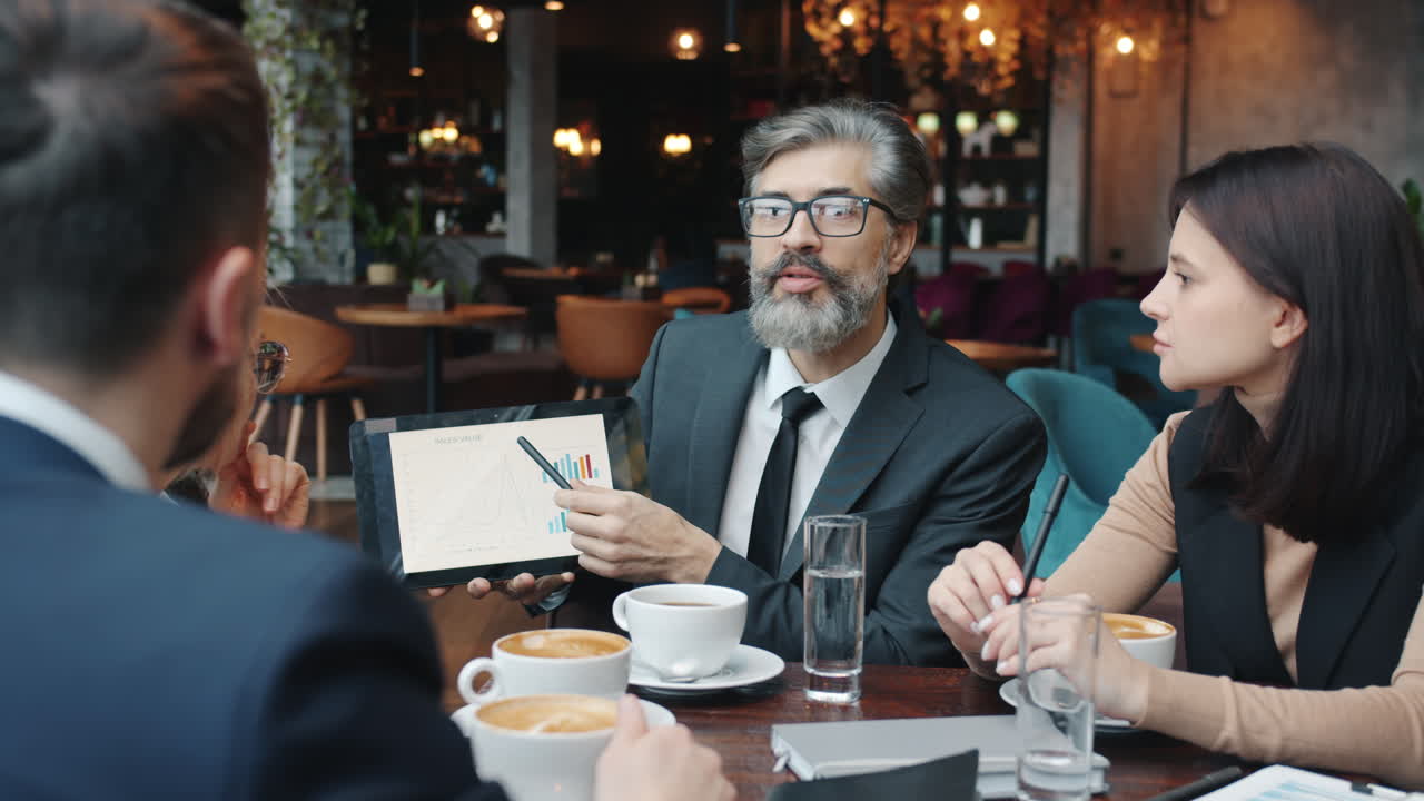 Business Meeting in Cafe