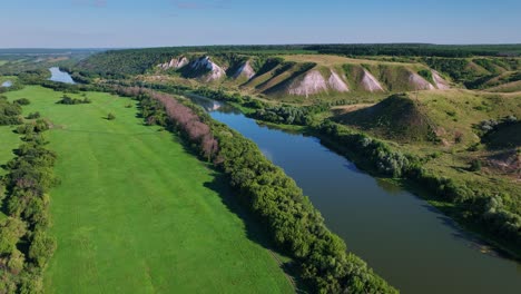 river valley landscape aerial view