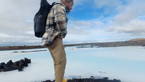 exterior del recinto de la laguna azul en islandia
