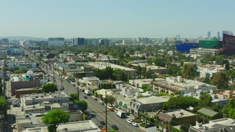 Drone-Sobre-Ciudad---Hollywood,-California