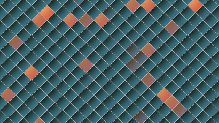 Elegance red and blue squares pattern
