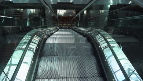 moving empty escalator