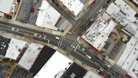 Toma-De-Drones-Del-Río-Toms-Del-Centro-De-La-Ciudad