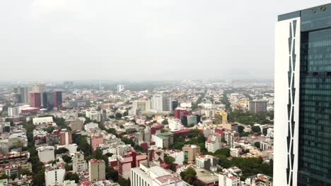 Vista-Aérea-De-La-Ciudad-De-México-Drone-Tiro-Panorámico