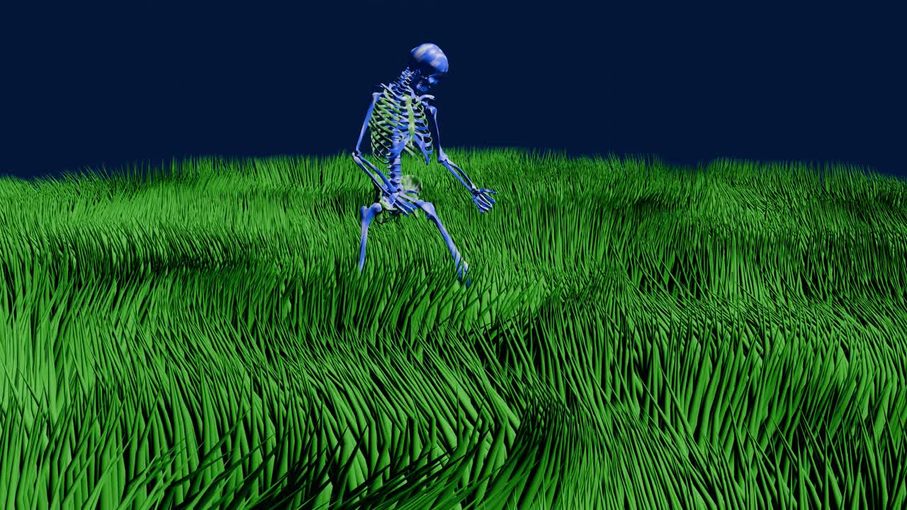 기타를 연주하는 골격 - 풀