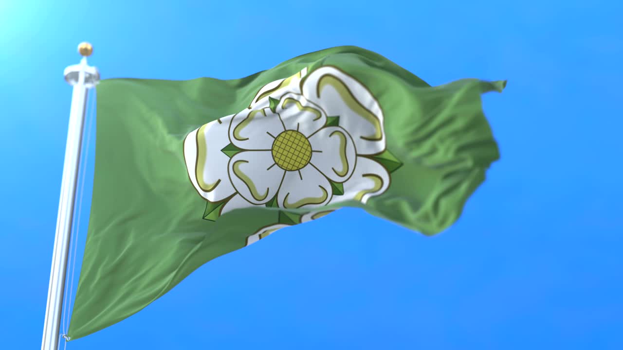 bandera del condado inglés de north yorkshire en el noreste de inglaterra.