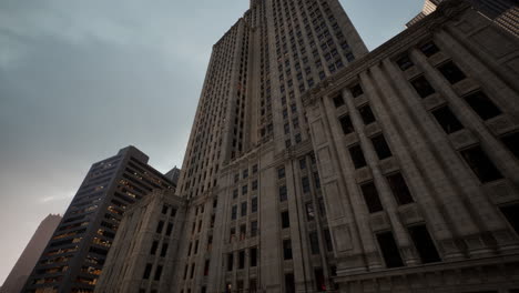 tall skyscrapers in downtown city