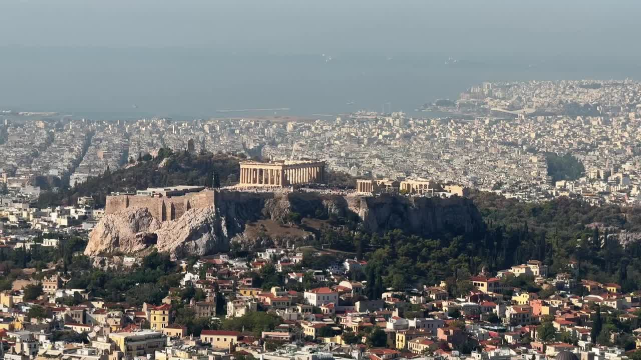 그리스 아테네의 아크로폴리스 조감도
