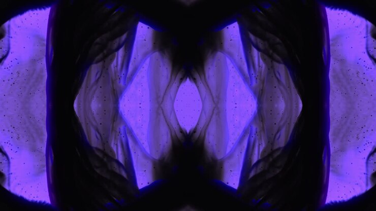 Purple And Black Ink Liquid Reaction - Fractal Nebula