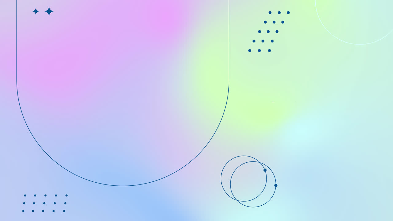 Abstract Pastel Gradient Background with Geometric Shapes