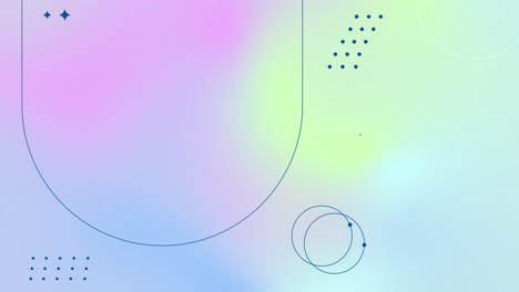 Abstract Pastel Gradient Background with Geometric Shapes