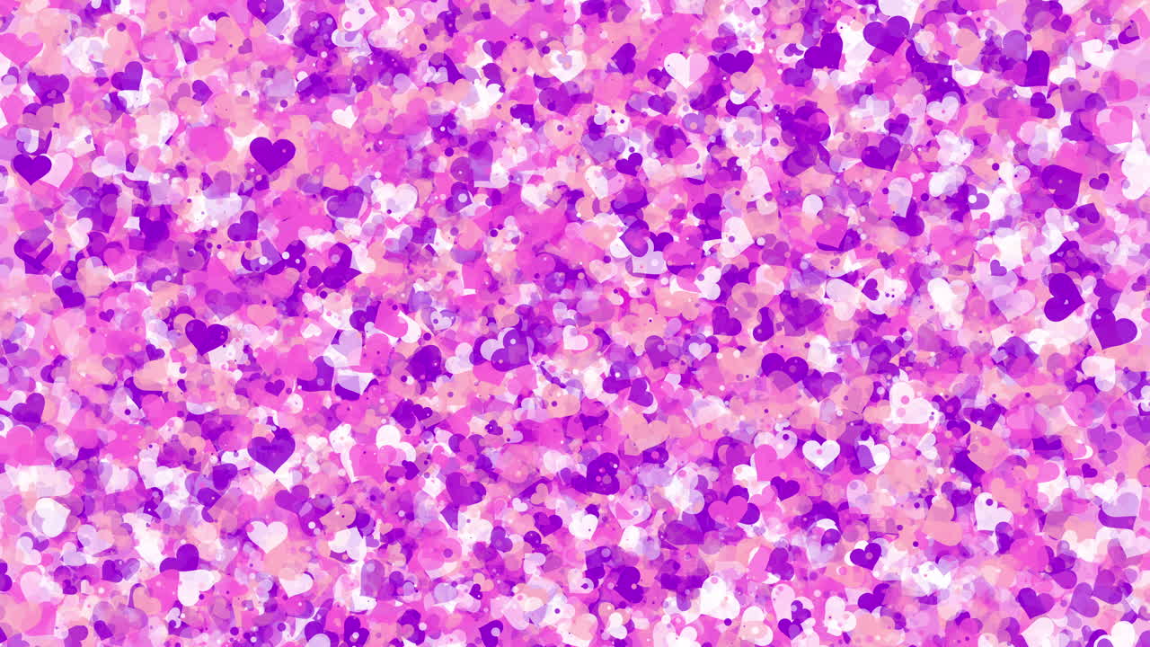 Sparkling heart confetti particles. Loop animation. Decoration confetti element for design. Valentines day holiday ornament.