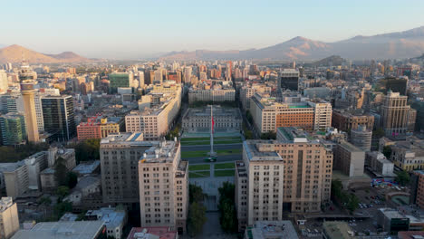 Santiago-De-Chile-La-Moneda-Paseo-Bulnes-Aerial-View-Traveling