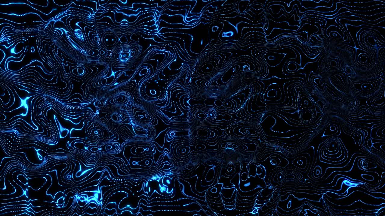 Animation of black background with moving blue waves