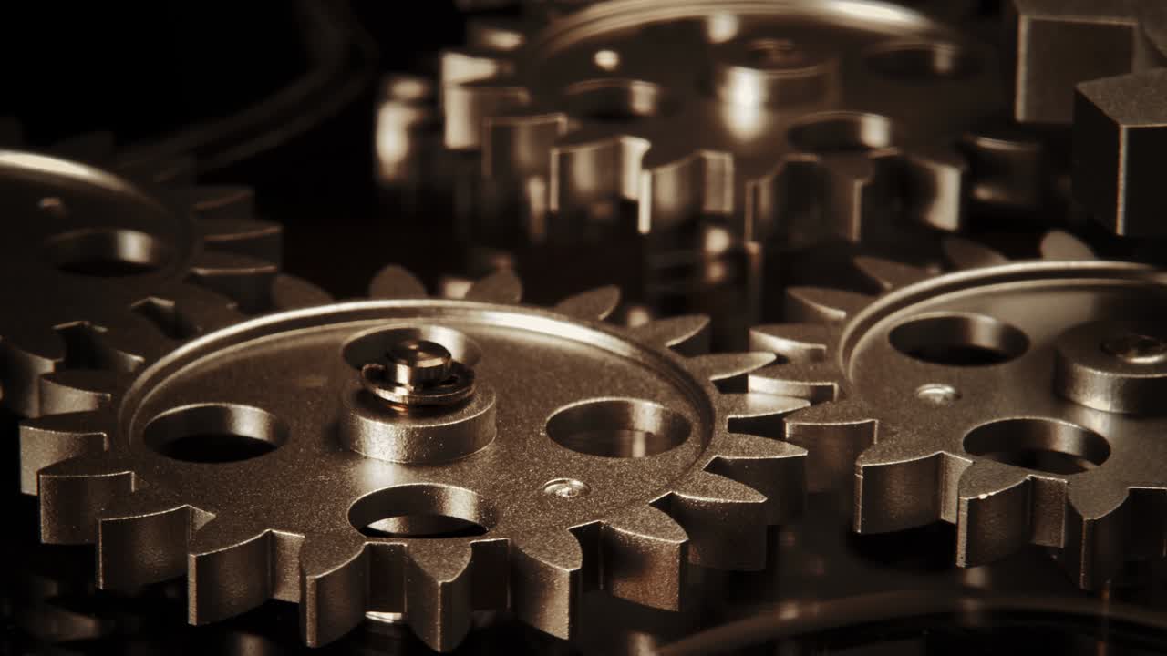 engranajes de reloj mecánicos industriales retro grunge