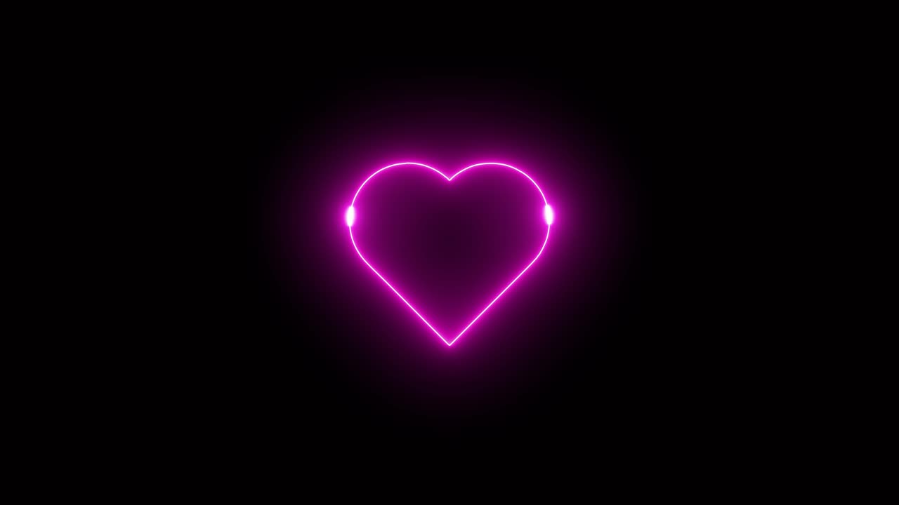 Cuore rosa neon