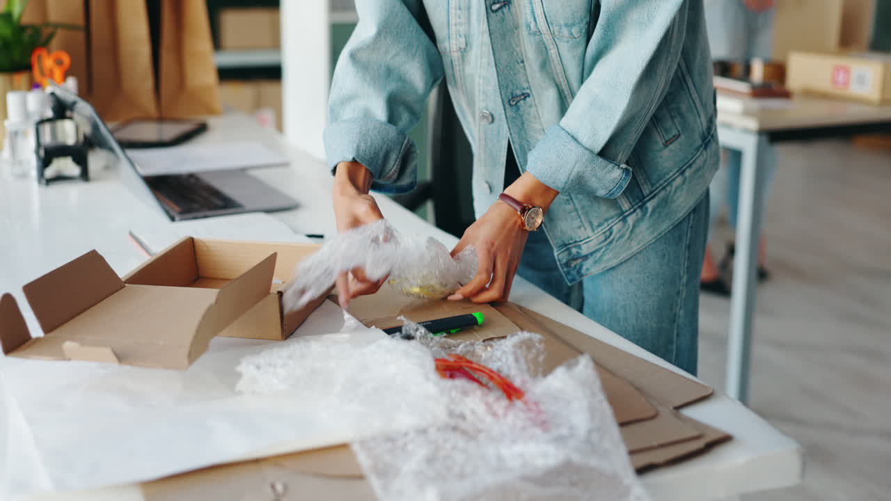 Packing orders for small business shipping