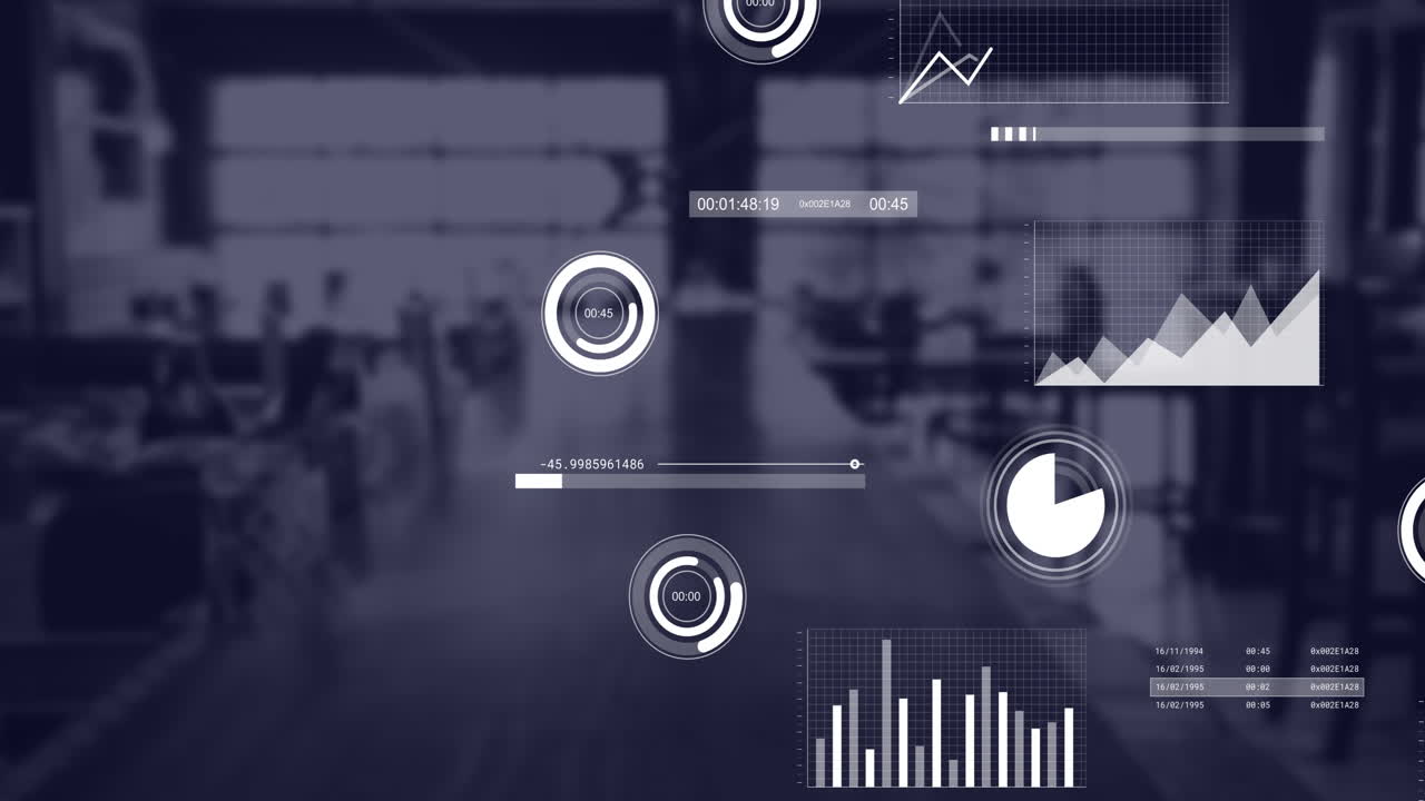 Animation of statistics and financial data processing over office