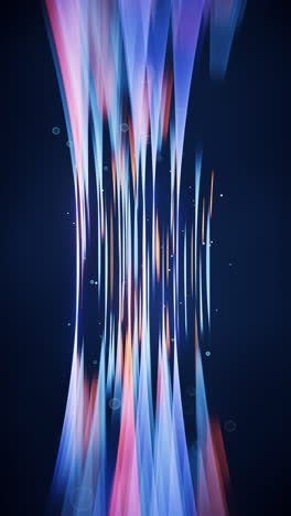 flowing curves with glowing neon lines, 3d rendering.