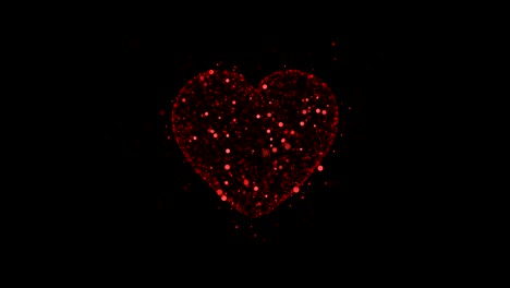 el fondo del corazón, el brillo rojo, el corazón, el bucle.