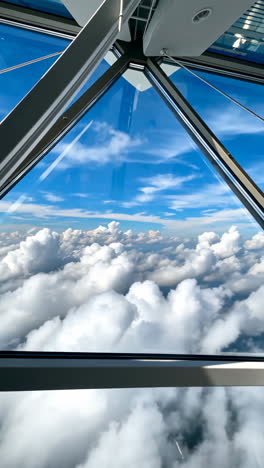 cloudscape from a window