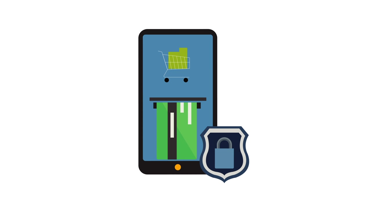 Shopping online da smartphone con pagamento sicuro con carta di credito