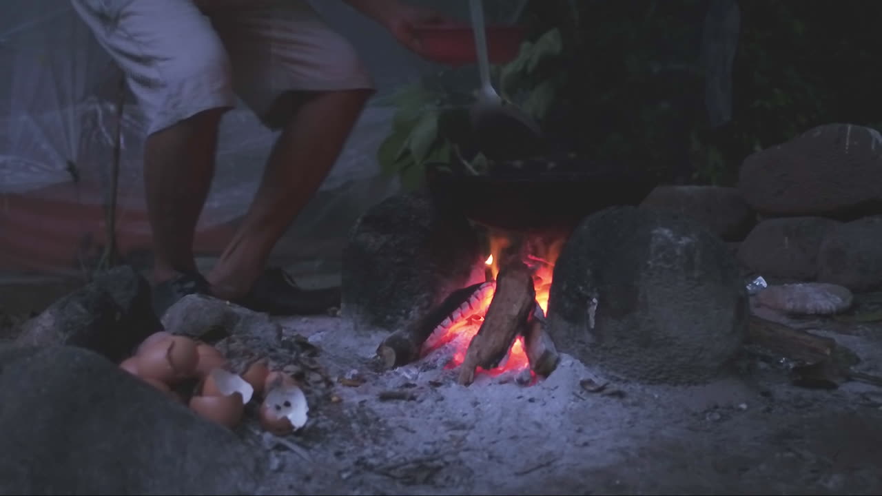 정글에서 음식 준비하기