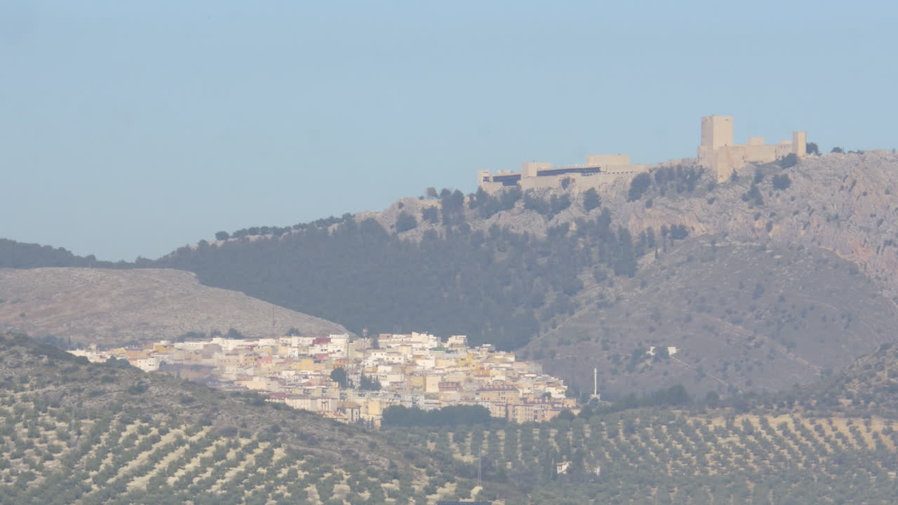 View of Jaén, Andalusia, Spain, where the Castle of Santa Catalina stands on the hill