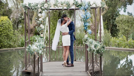 Couple,-wedding-and-dance-with-spin-in-celebration