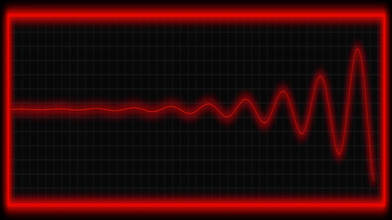 중요한 징후 모니터는 빨간색으로 - 원활한 루핑