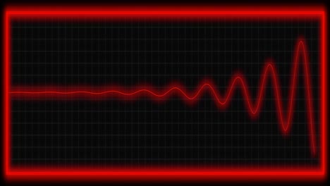 monitor de signos vitales en rojo - bucle sin costuras