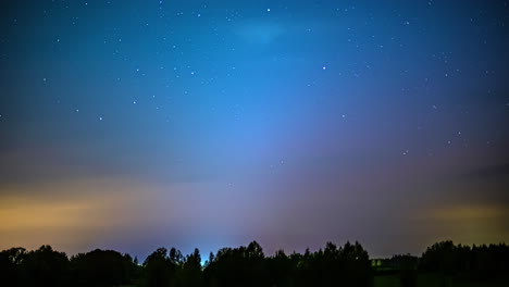 stunning colors on a time-lapse shot of the clear starry night sky
