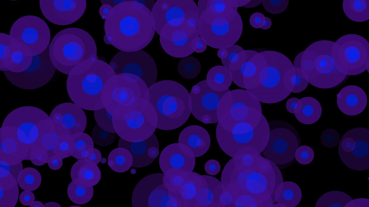 Black background with moving donut shaped circle