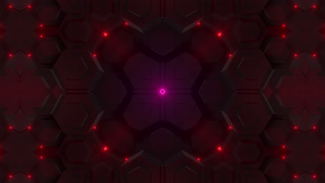 abstract geometric pattern with glowing red lines